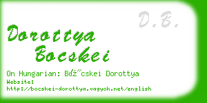 dorottya bocskei business card